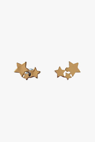 Star Cluster Stud Earrings Gold ACC Jewellery Flo Gives Back 15% to Women In Need   