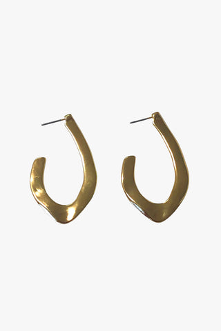 Gold Hooked Earrings ACC Jewellery Flo Gives Back 15% to Women In Need   