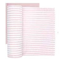 Muslin Swaddle Pink + White Stripes HW Kids Living Textiles   