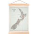 Map of New Zealand Wall Chart Small 310mm Wide