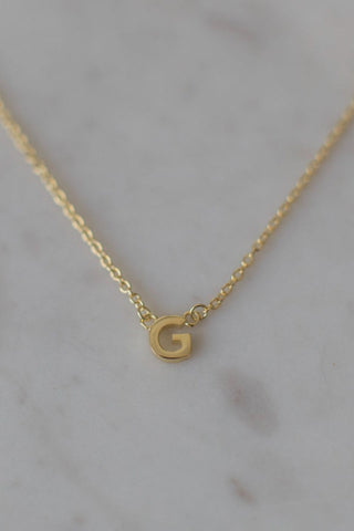 Little Letter Single Gold Necklace