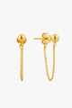 Modern Minimalism Gold Chain 35mm Stud Earrings