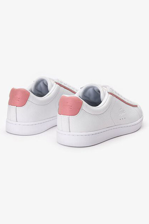 Carnaby Evo White with Pink Trim Leather Sneaker ACC Shoes - Sneakers LaCoste   