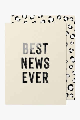 Best News Ever Ivory Greeting Card HW Greeting Cards Made Paper Co   