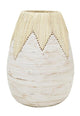 Carina Bamboo and Rattan Vessel White Wash 35cmh