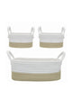 3pc Nursey Storage Set Natural White