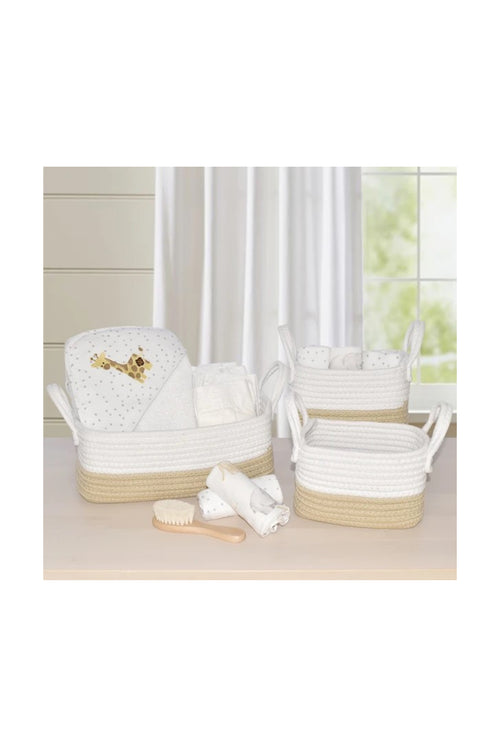 3pc Nursey Storage Set Natural White HW Kids Living Textiles   