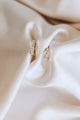 Small Diamante Huggie Gold Earrings