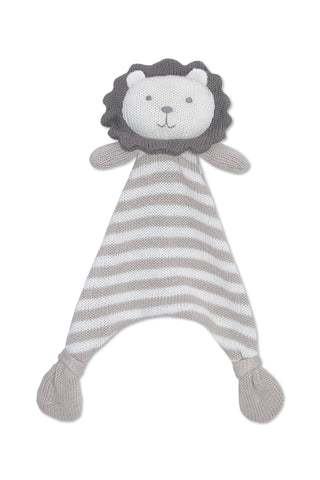 Austin the Lion Softie Security Blanket Grey HW Kids Living Textiles   