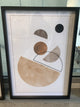 Framed Geometric Print 1 Circles 50cm X 70cm