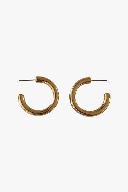 Classic Thick Hoop Earrings Gold ACC Jewellery Flo Gives Back 15% to Women In Need   