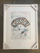 Federation Love Print White Frame Pink and White 500 x 640 mm