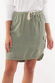 Upstate Cargo Elastic Khaki Mini Skirt
