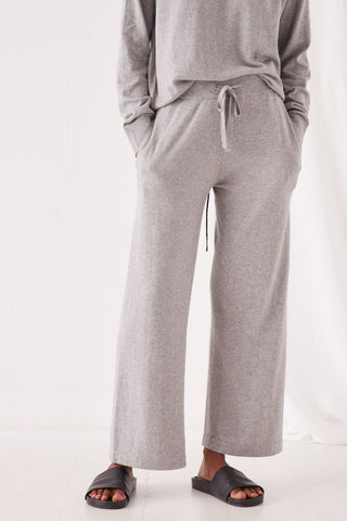 Cotton Cashmere Wide Leg Grey Pant WW Pants Assembly Label   