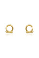 Loop 14k Gold Plate Stud Earrings