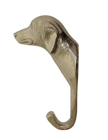 Silver Dog Hook HW Decor - Bookend, Hook, Urn, Vase, Sculpture French Country   