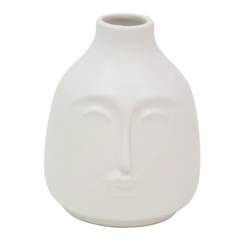 Bahari White Facial Vase HW Decor - Bookend, Hook, Urn, Vase, Sculpture Le Forge   