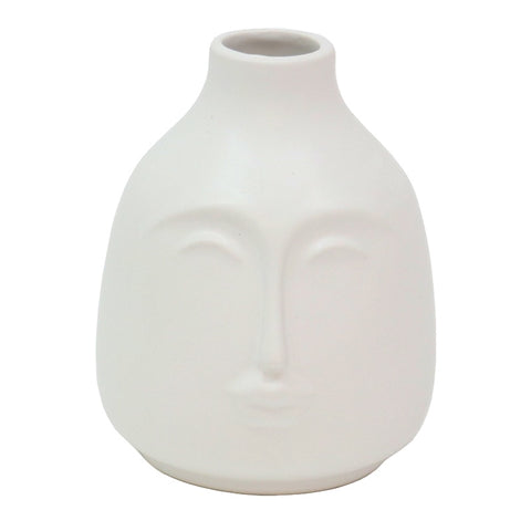 Bahari White Facial Vase HW Decor - Bookend, Hook, Urn, Vase, Sculpture Le Forge   