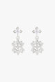 Baroque Star Post Earrings with White Stone