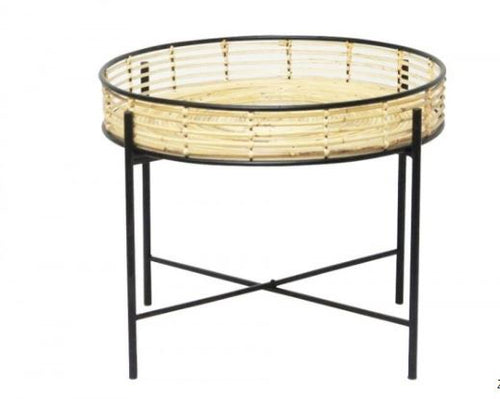 Sofian Natural Rattan Side Table 50x60cm HW Furniture - Chair, Table, Floor Mirror, Shelf Robert Mark   