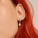 Valkyria Silver Plated Drop Pendant Hoop and Stud Earrings Set ACC Jewellery Pilgrim   