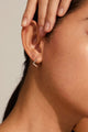 Alberte Organic Shape Hoop Earrings Silver
