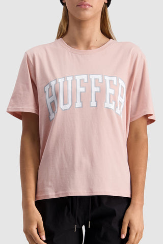 Stella SS Dusty Pink Tee Assembly Print WW Top Huffer   