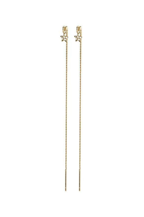 Regina Mini Star Gold Thread Earrings ACC Jewellery Pilgrim   
