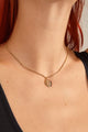 Jola Gold Plated Crystal Textured Pendant EOL Necklace