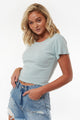 Take You Away Light Blue Cropped Tee