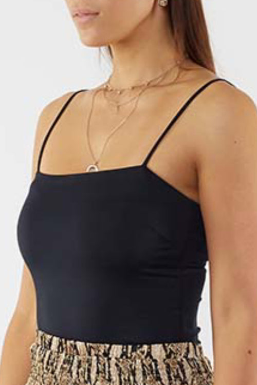 Eloise Fitted Stretchy Black Cami WW Top All About Eve   