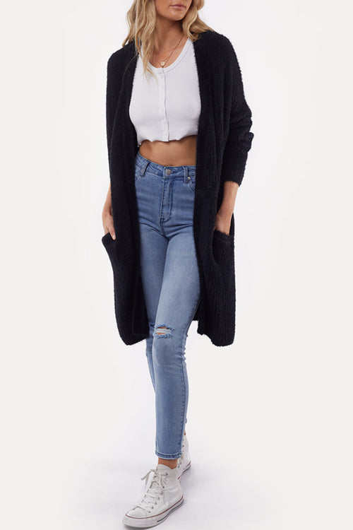 Scarlet Black Long Knit Cardi WW Knitwear All About Eve   