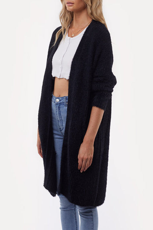 Scarlet Black Long Knit Cardi WW Knitwear All About Eve   