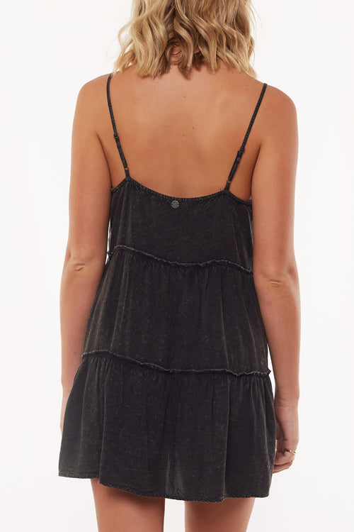 Supple Washed Strappy Black Mini Dress WW Dress All About Eve   