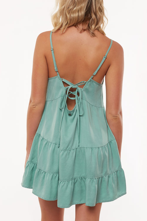 Byron Strappy Mint Green Crossover Back Dress WW Dress All About Eve   