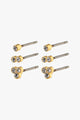 Kamari Diamante Stud Three Pack EOL Earrings Gold
