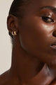 Jemma Gold Plated Textured Hoop EOL Earrings