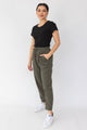 New Love Army Drapey Drawstring Tapered Cuffed Pant