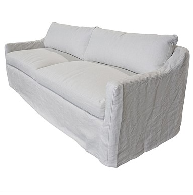 Dume Sofa with White Slip Cover HW Furniture - Chair, Table, Floor Mirror, Shelf French Country   