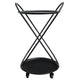 Cross Bar Black Side Tray Table