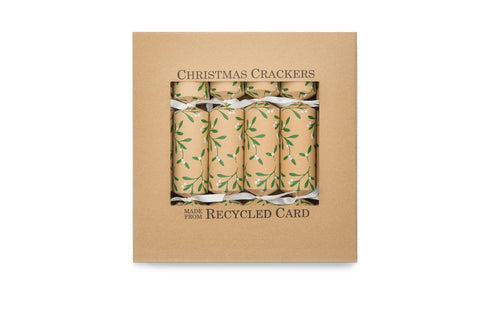 Green Mistletoe Christmas Crackers set of 6 HW Christmas Celebration Crackers   