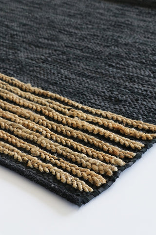 Bogota Black Natural Entrance Mat 50X140cm HW Rugs Mulberi   