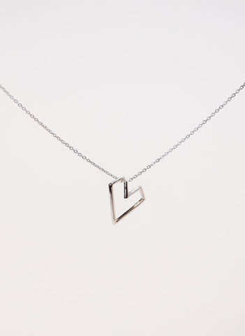 Open Heart Necklace Sterling Silver ACC Jewellery Federation   