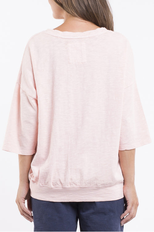 Fundamental Mazie Impatience Pink Crop Sleeve Sweatshirt WW Sweatshirt Elm   
