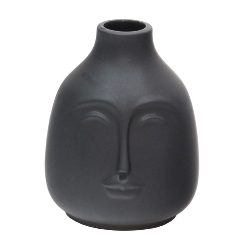 Bahari Black Facial Vase HW Decor - Bookend, Hook, Urn, Vase, Sculpture Le Forge   