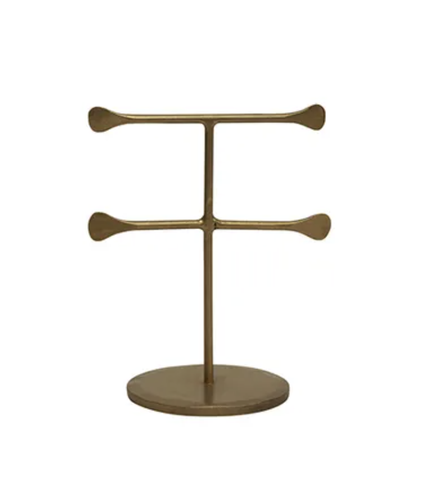 Eve Short Brass Jewellery Stand HW Storage - Stand, Bottle, Box, Basket, Tray French Country   