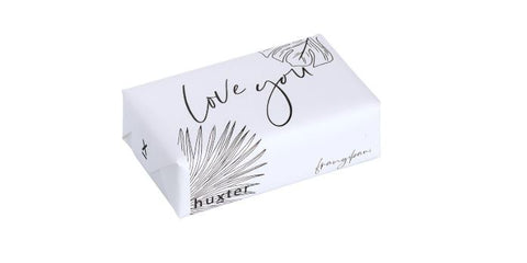 Love You Black Leaves on White Frangipani Soap HW Beauty - Skincare, Bodycare, Hair, Nail, Makeup Huxter   