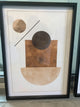 Framed Geometric Print 2 Circles + Square 50cm X 70cm