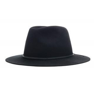Wesley Fedora Black Wool Felt Hat ACC Hats Brixton   