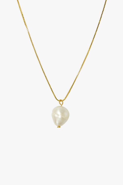 Lila Pearl 18k Gold Plated 45cm Chain Pendant Necklace ACC Jewellery Brie Leon   